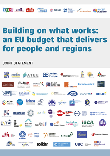 La coalizione EUFunds4Social pubblica una dichiarazione congiunta in cui si chiede un bilancio europeo incentrato sulle persone e sui territori